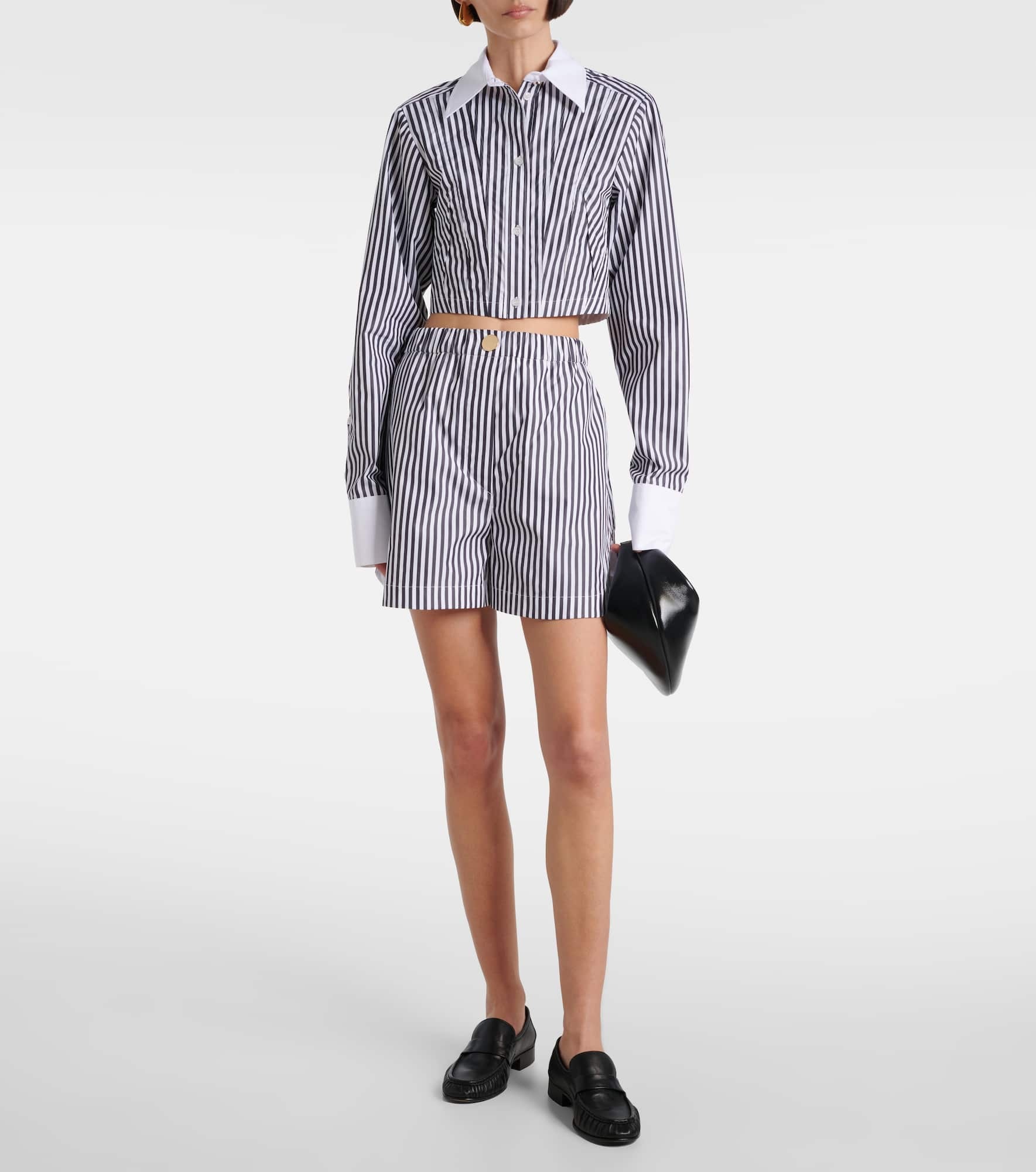 Muscari striped cotton shorts - 2
