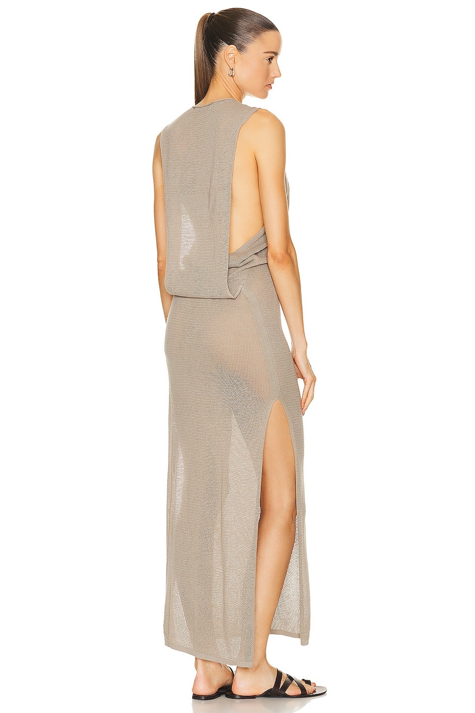 Mesh Tuck Back Maxi Dress - 3