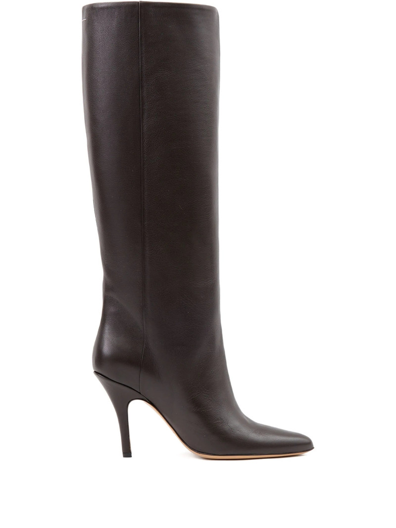 무릎 높은 heeled 부츠 1