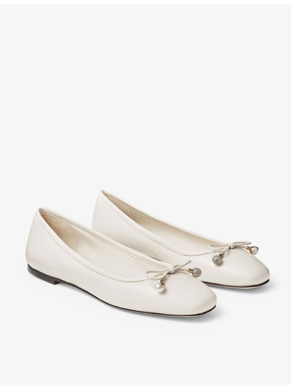 Elme bow-embellished leather ballet flats - 3