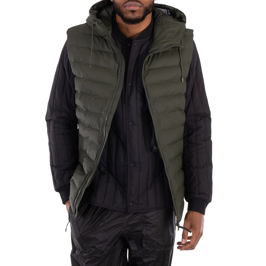 Rains Adjustable Hood Drawstring Sleeveless Jacket - 1
