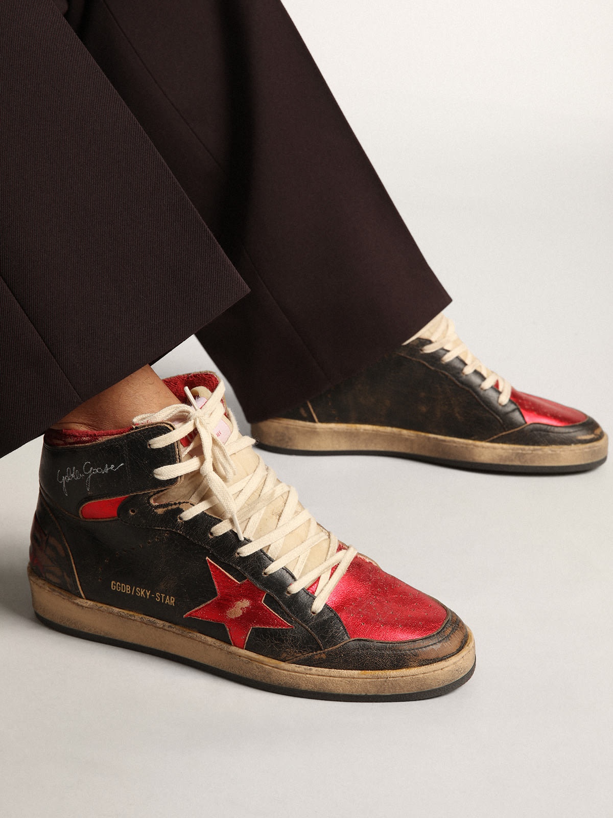 GOLDEN GOOSE ホルスタ ハネル クリッタ スニカ 【関税込】 Golden Goose Superstar グリッターパネル スニーカー