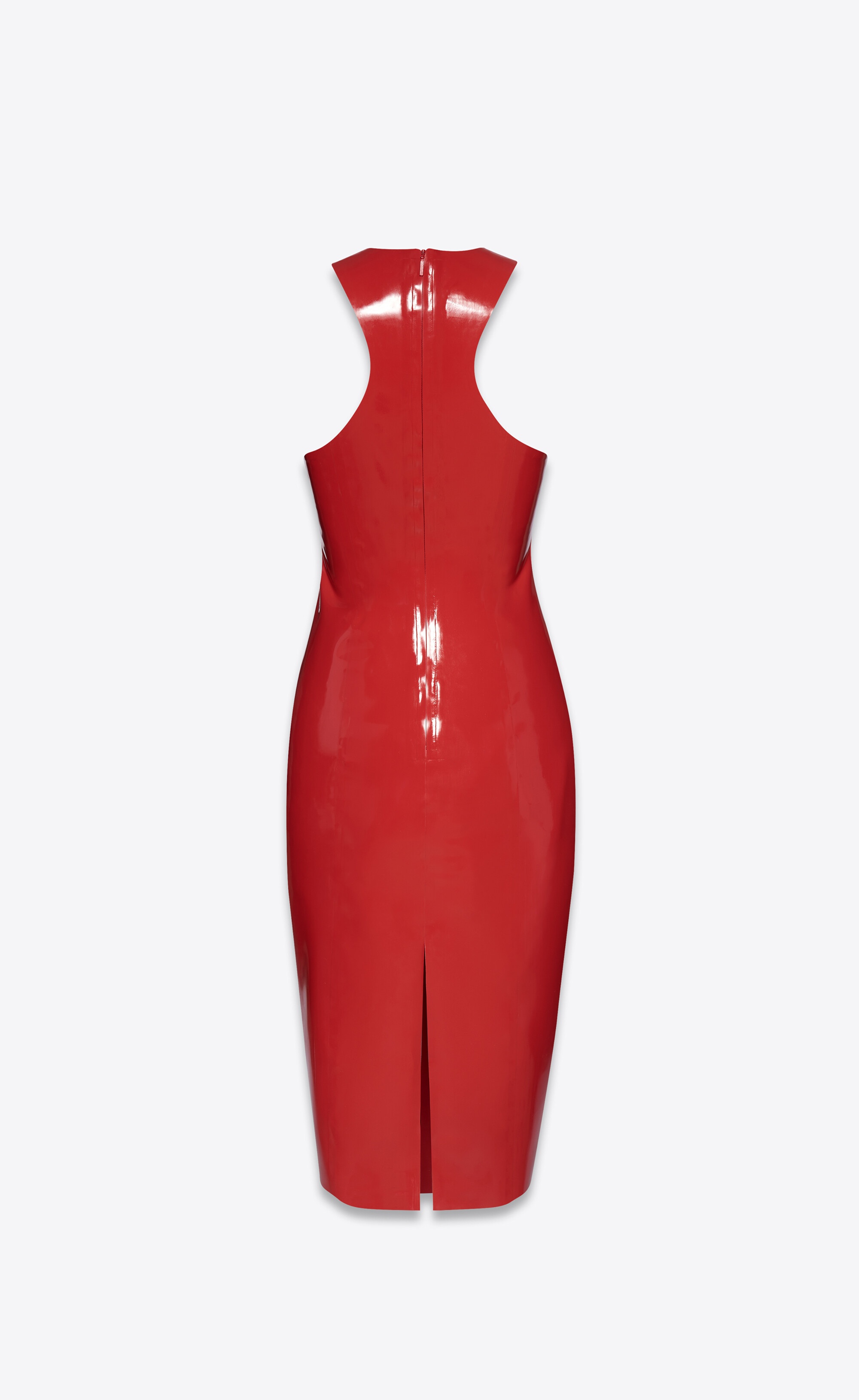 latex racer midi dress - 2