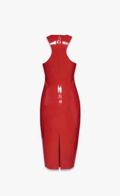 SAINT LAURENT latex racer midi dress outlook