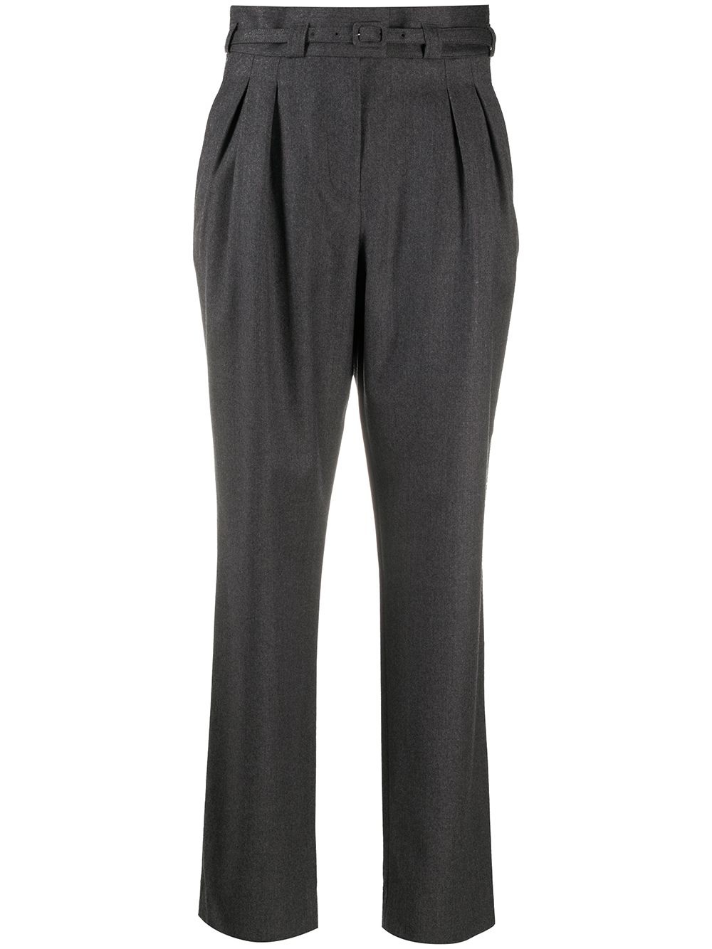 belted waist trousers - 1