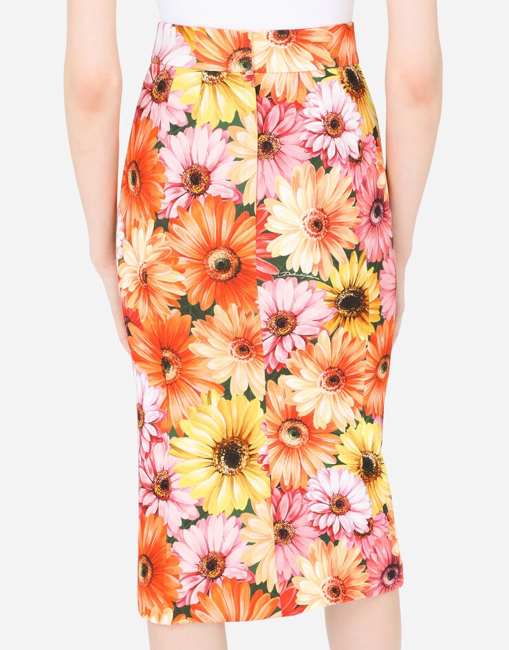 Cady midi skirt with gerbera-daisy print - 5