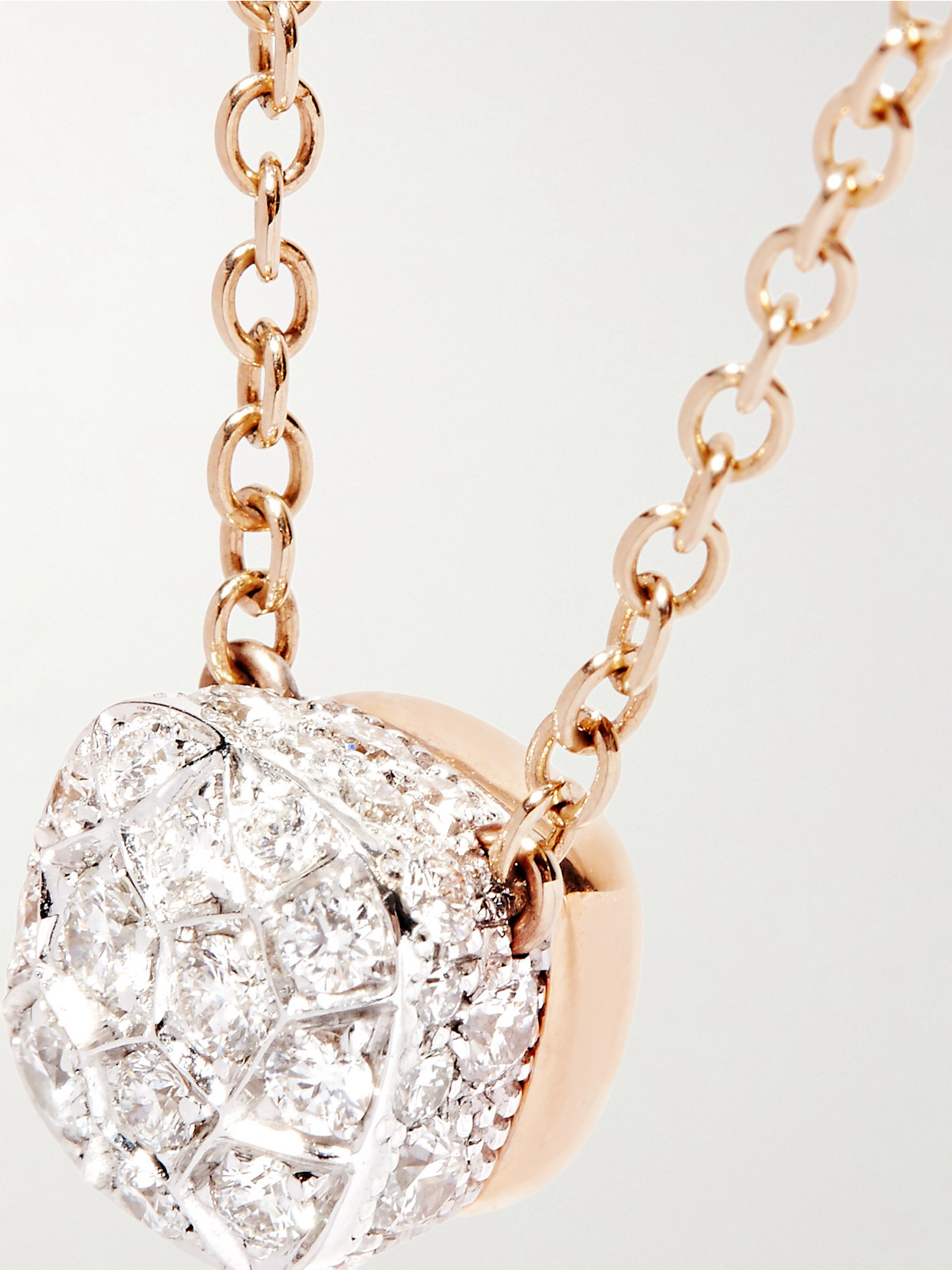 Nudo 18-karat Rose And White Gold Diamond Necklace - 4