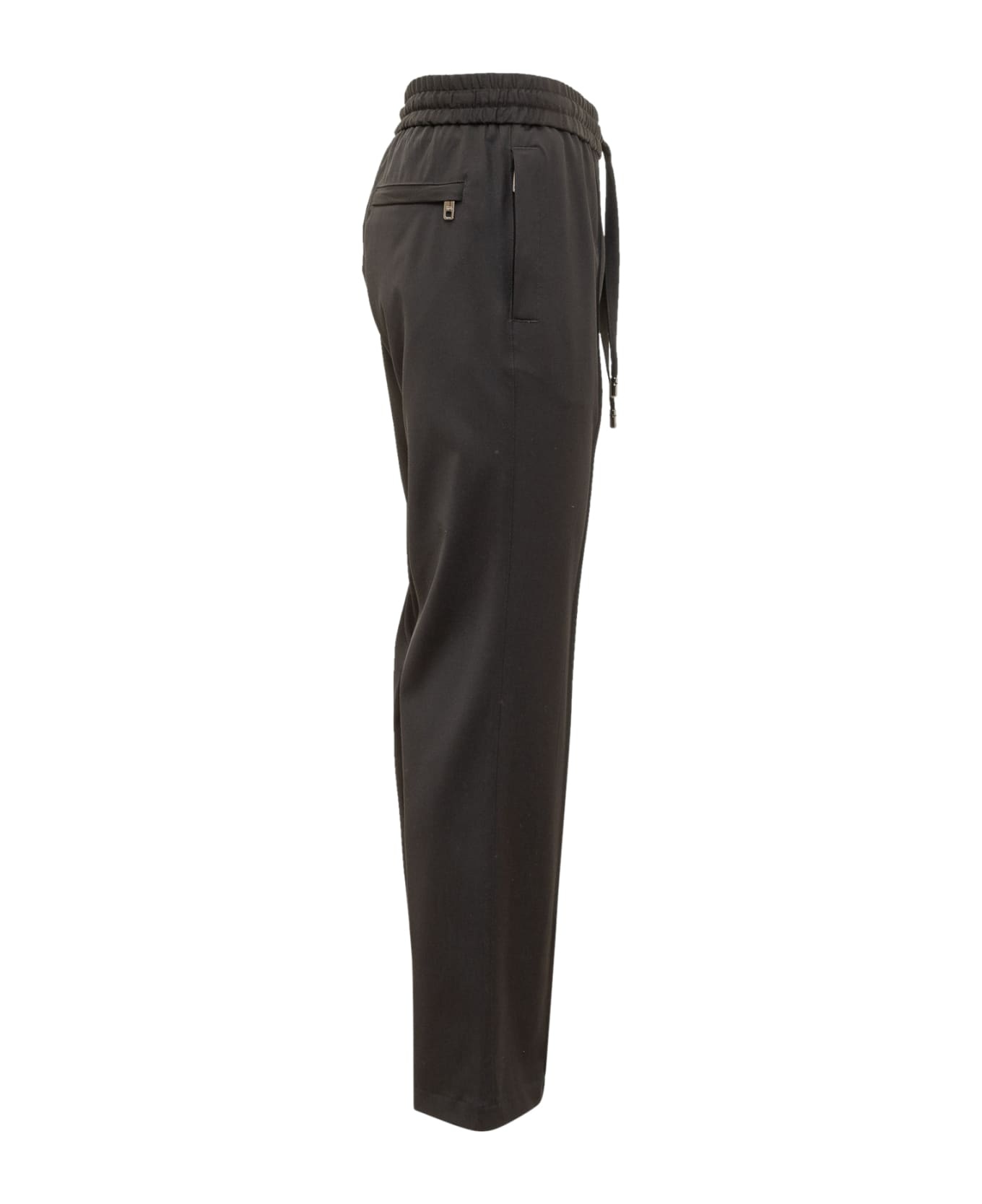 Elastic Waist Tailored Trousers - 3