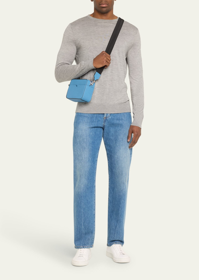 Men's Reporter Calfskin Crossbody Bag 5