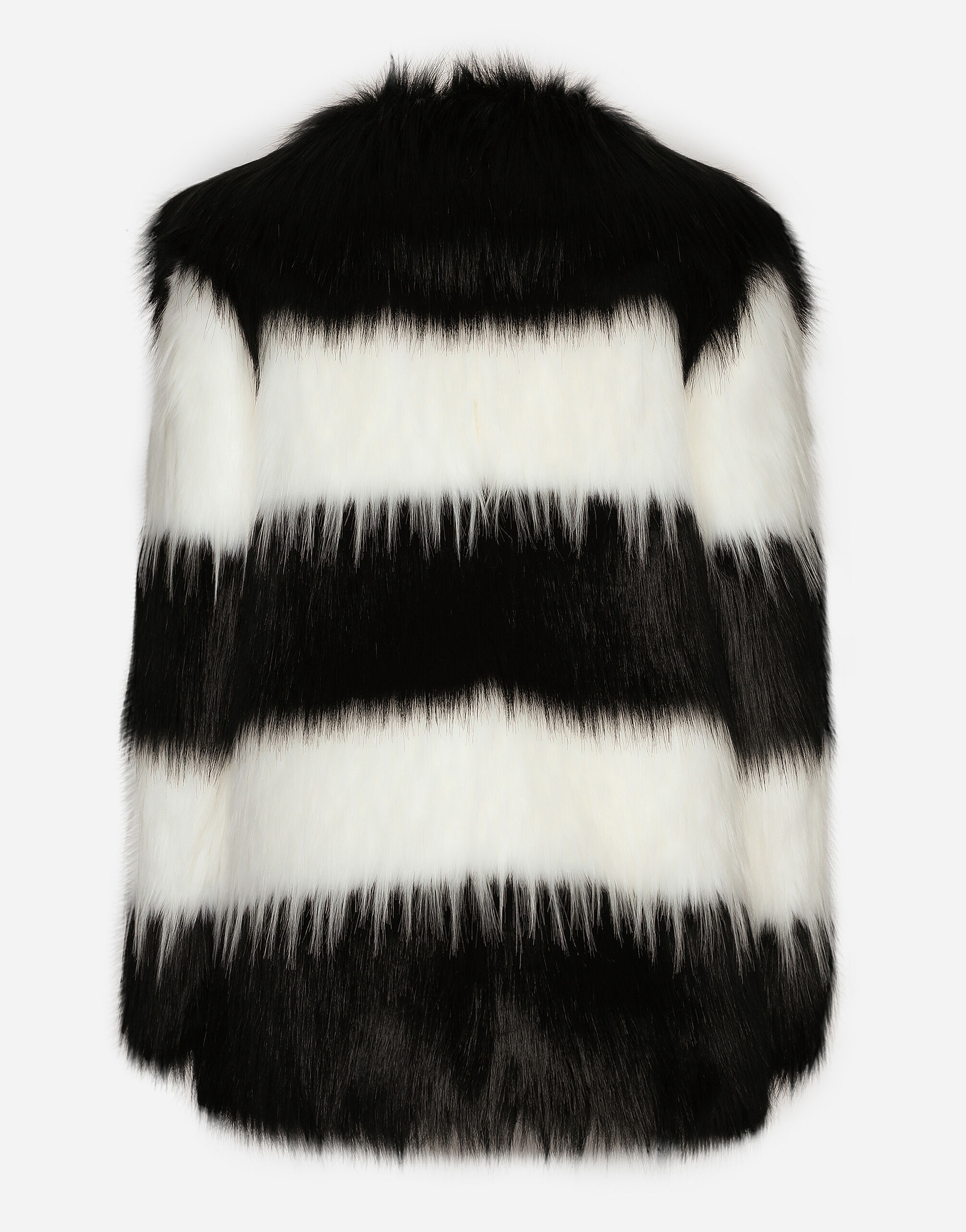 Striped faux fur coat - 2