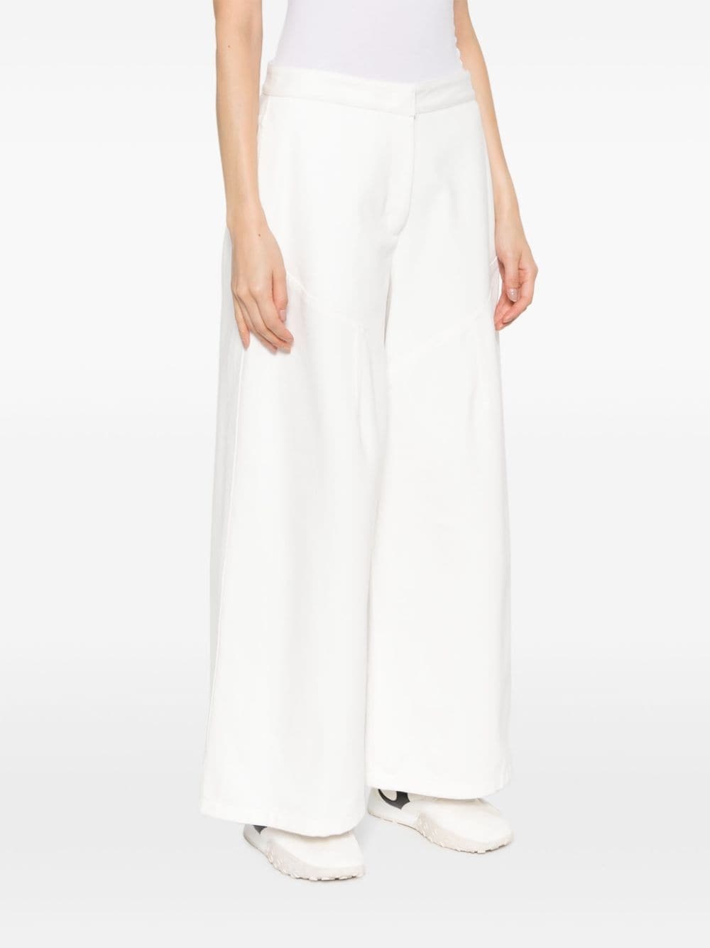 wide-leg cotton trousers - 3