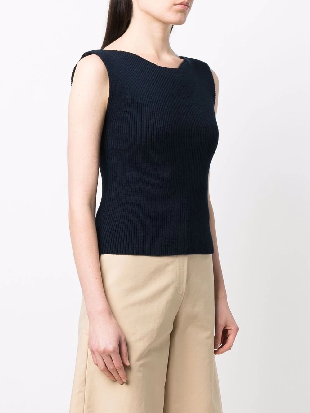 ribbed-knit vest top - 3