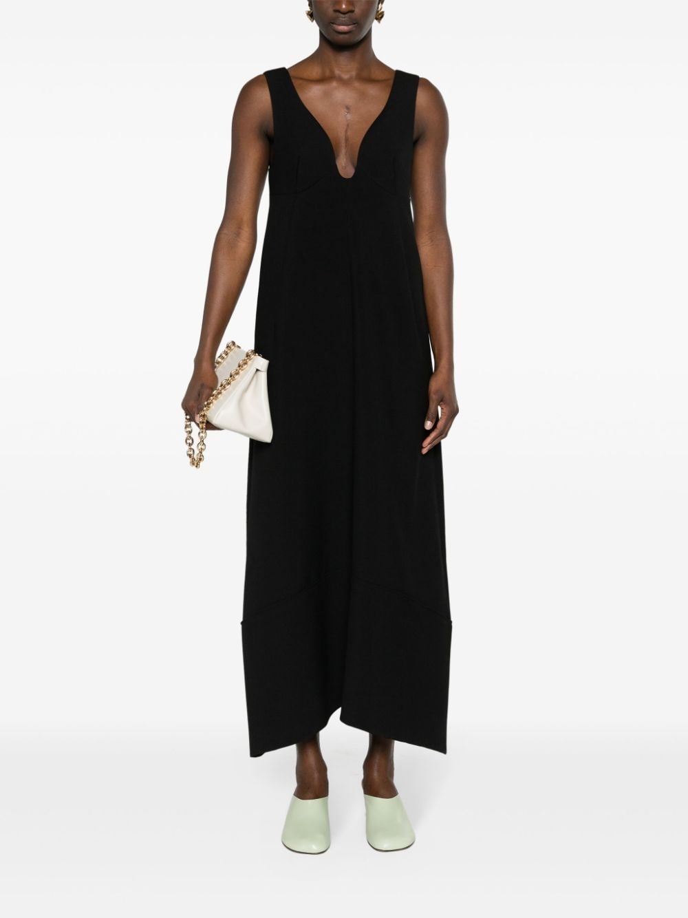 U-neck wool maxi dress - 2