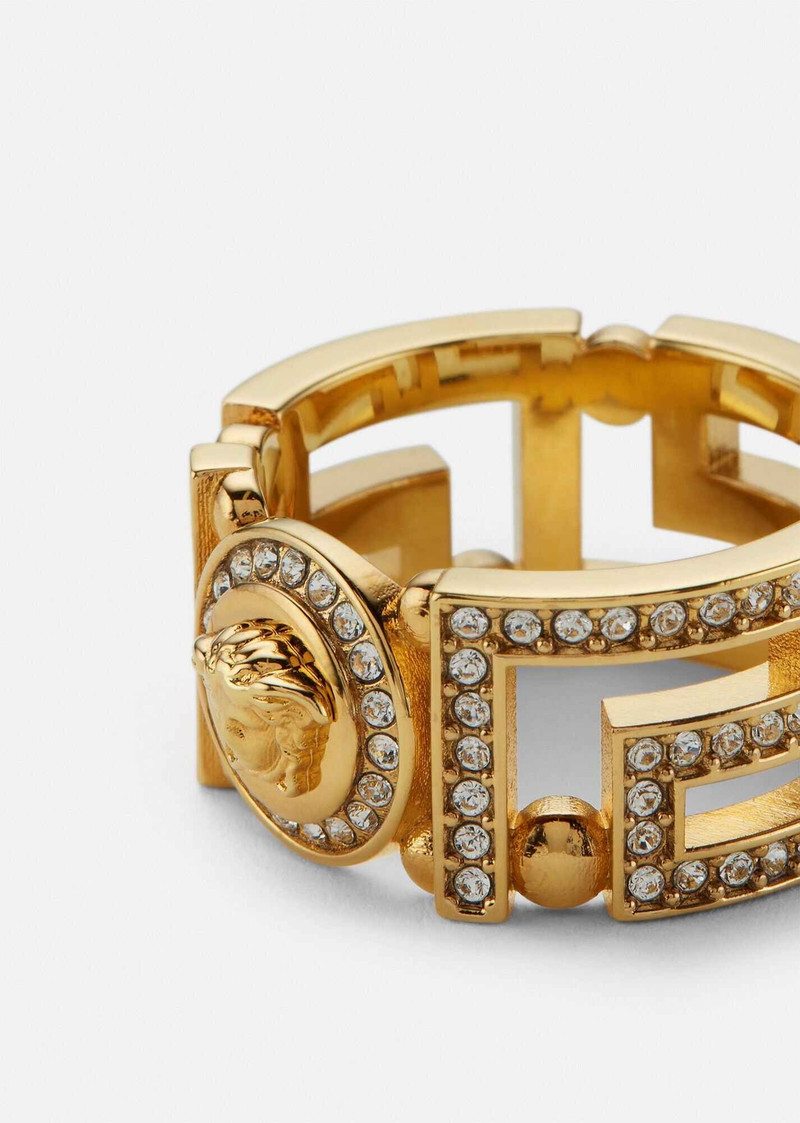 VERSACE Crystal Medusa Greca Ring outlook