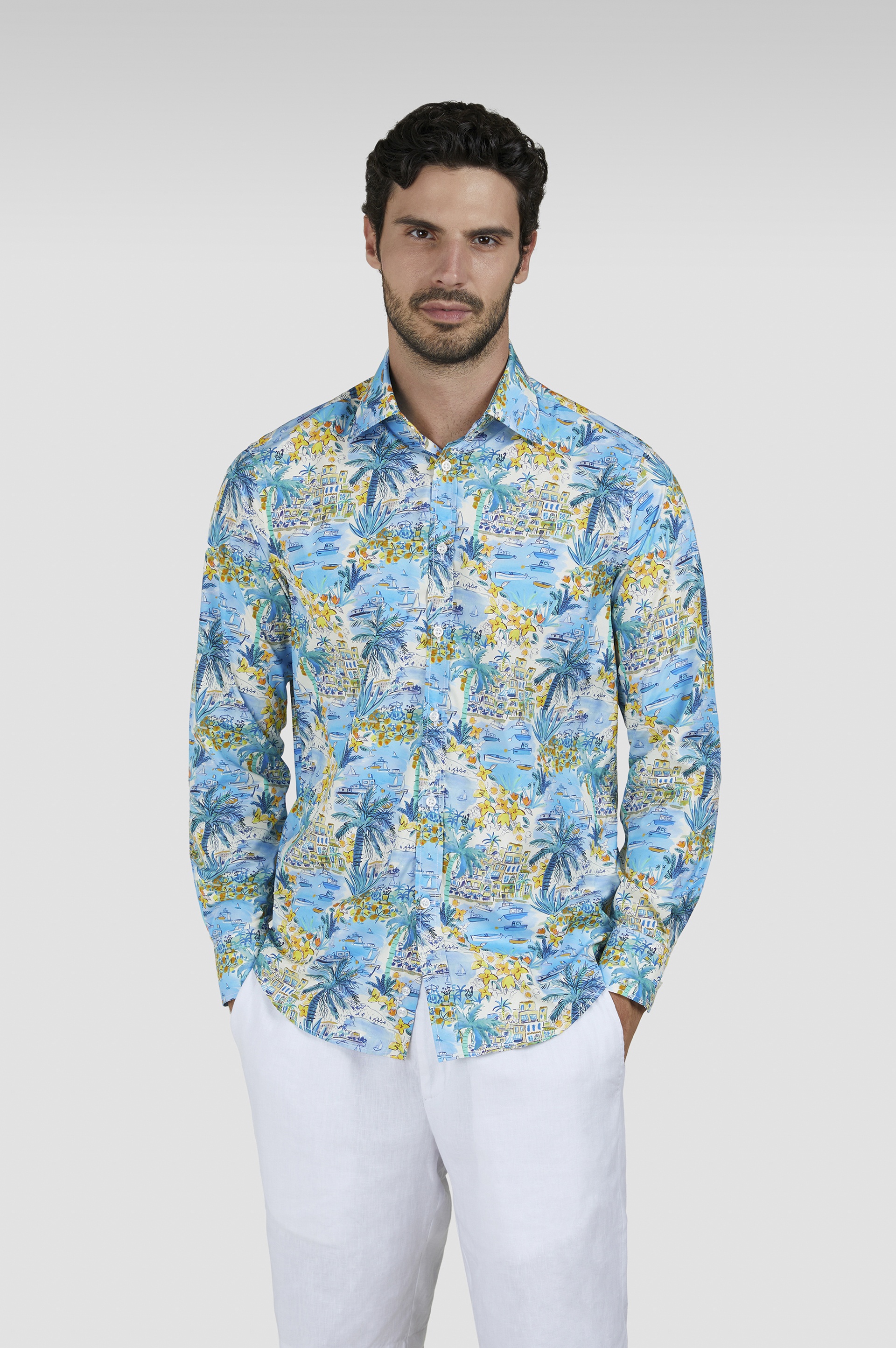 COTTON SHIRT WITH CAPRI PRINT - 6