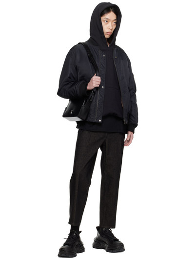 Wooyoungmi Black Padded Bomber Jacket outlook