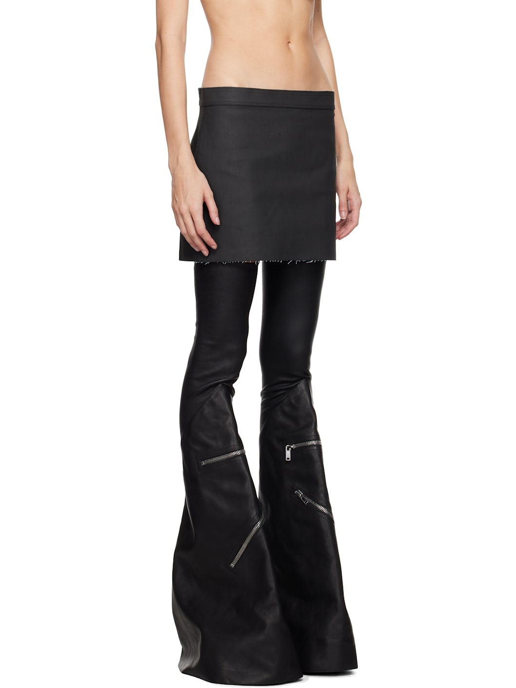 Black Porterville Denim Miniskirt - 2