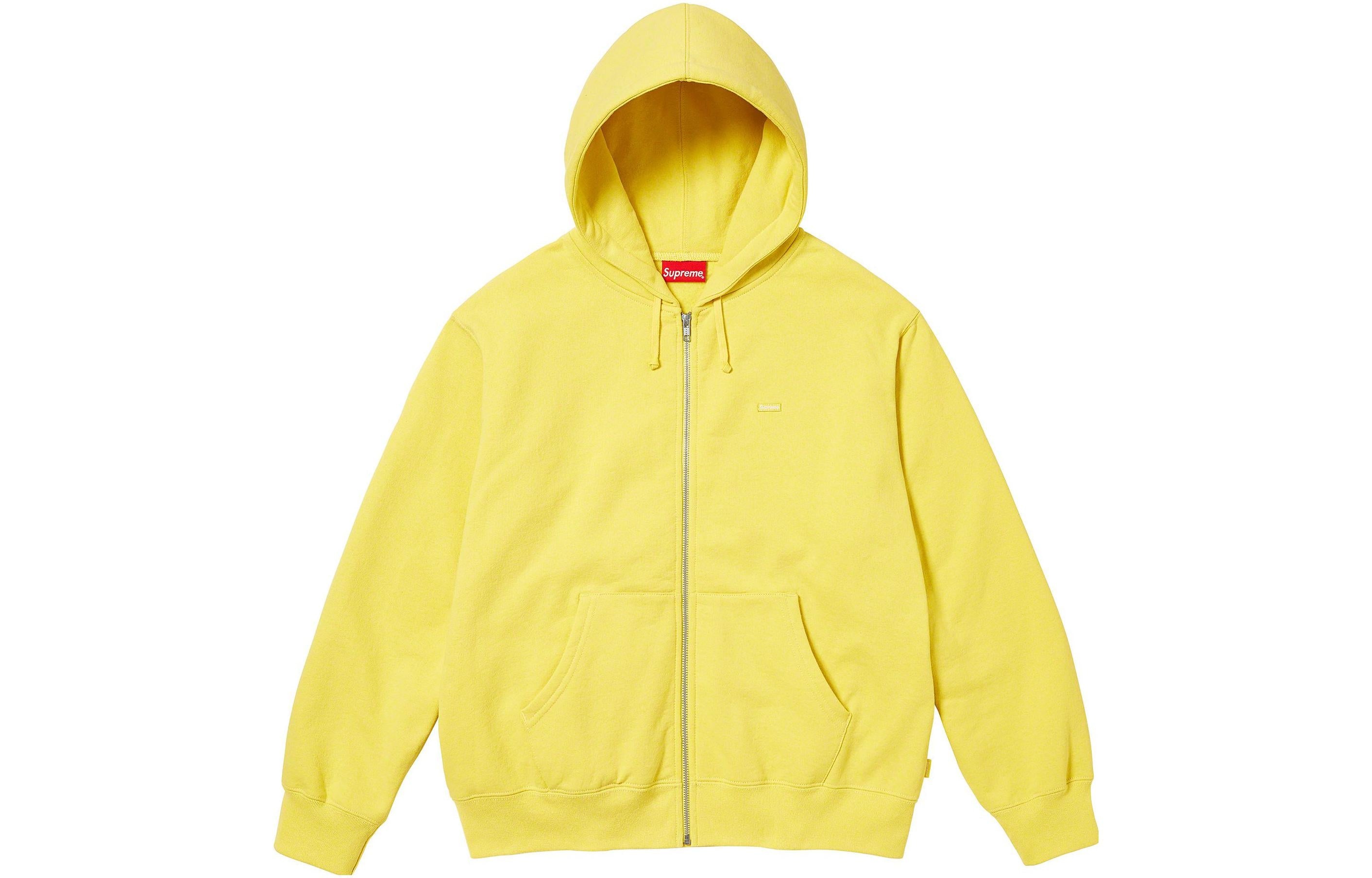 Supreme Small Box Zip Up Hooded Sweatshirt 'Yellow' SUP-FW23-032 - 1