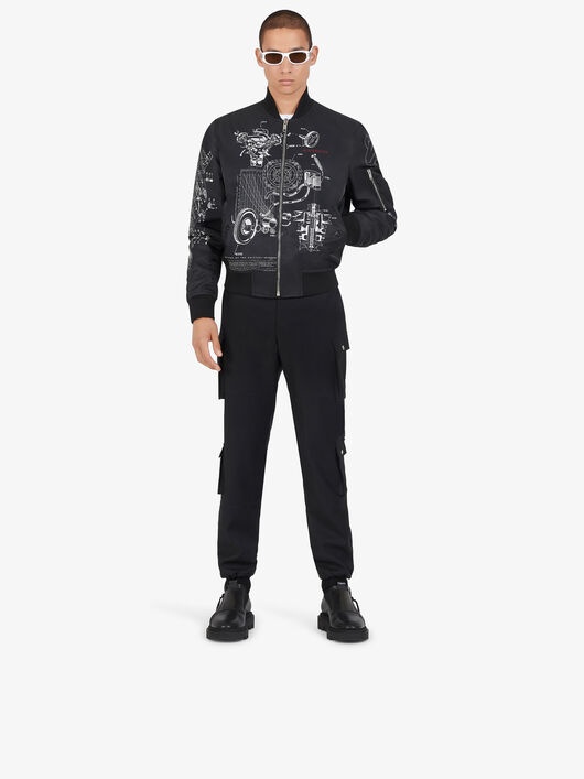 GIVENCHY PATCH CARGO PANTS IN WOOL - 2