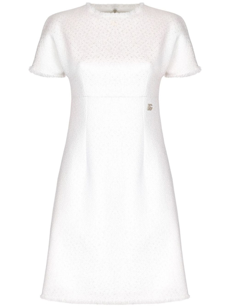 appliquÃ©-logo bouclÃ© mini dress 1