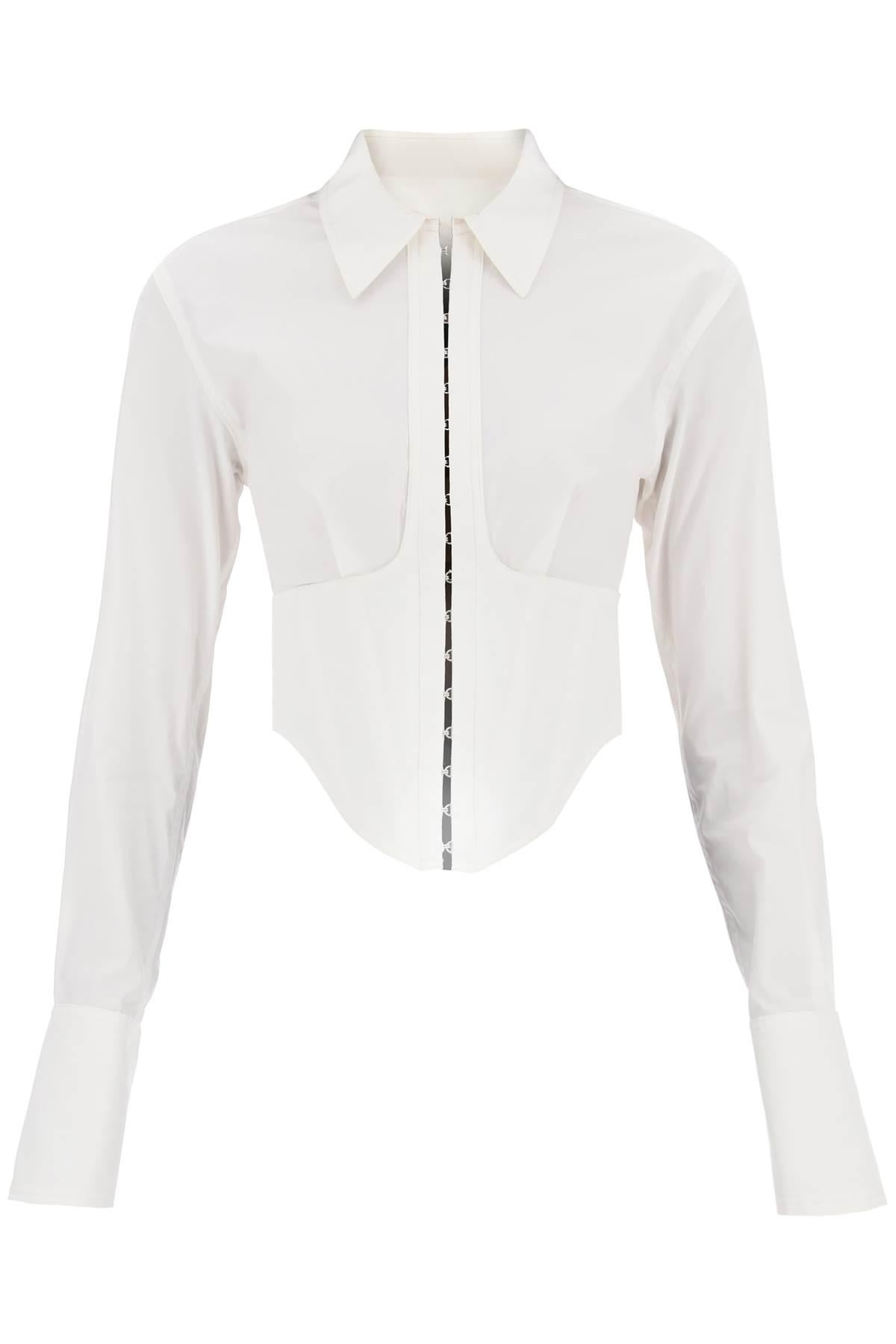 CROPPED SHIRT WITH UNDERBUST CORSET - 1