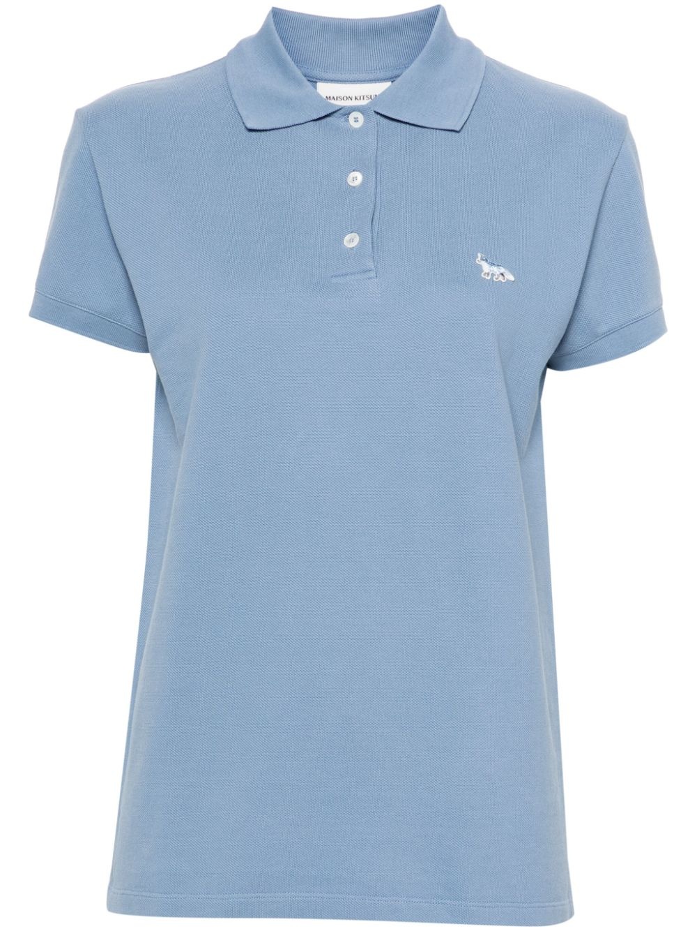 Fox-patch polo shirt - 1