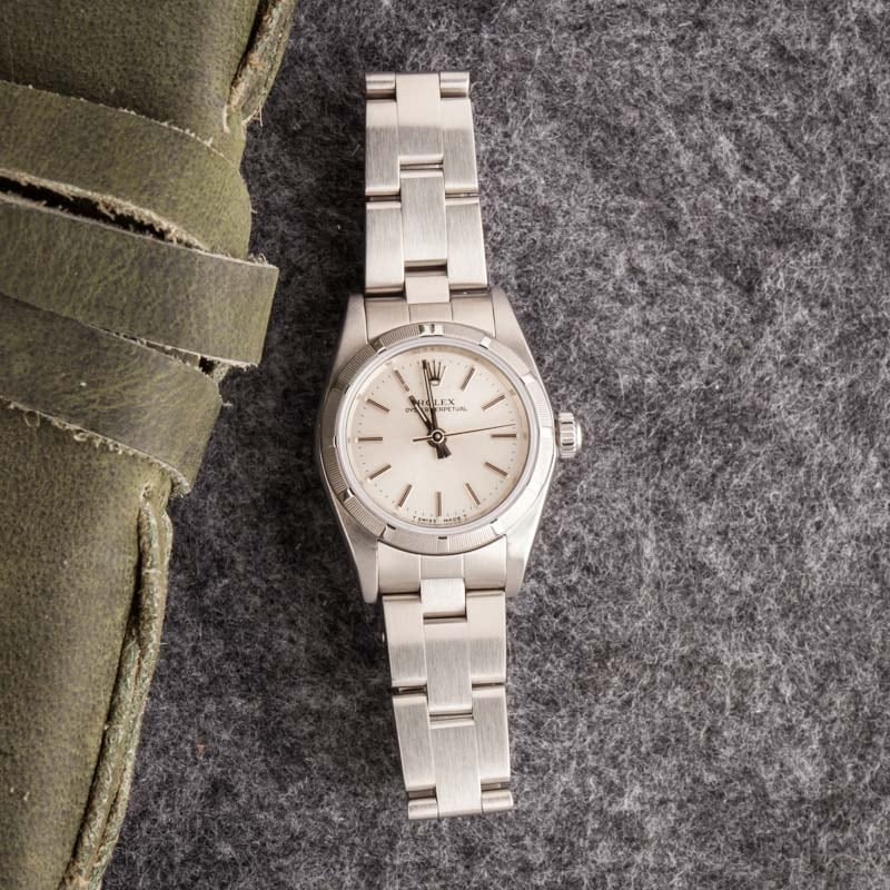 Ladies Rolex Oyster Perpetual 76030 Silver Dial - 6