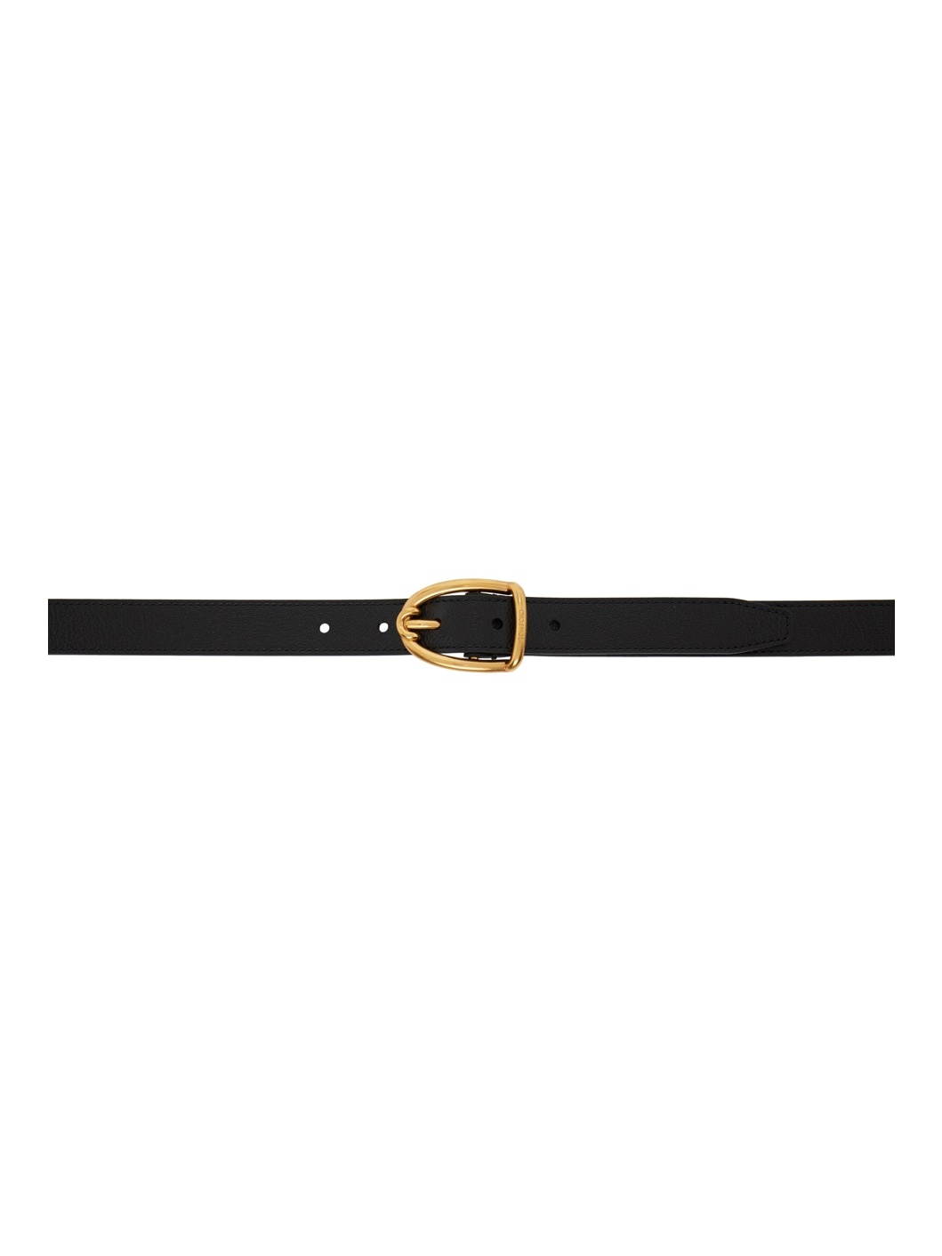 Black Angled Buckle Belt - 1