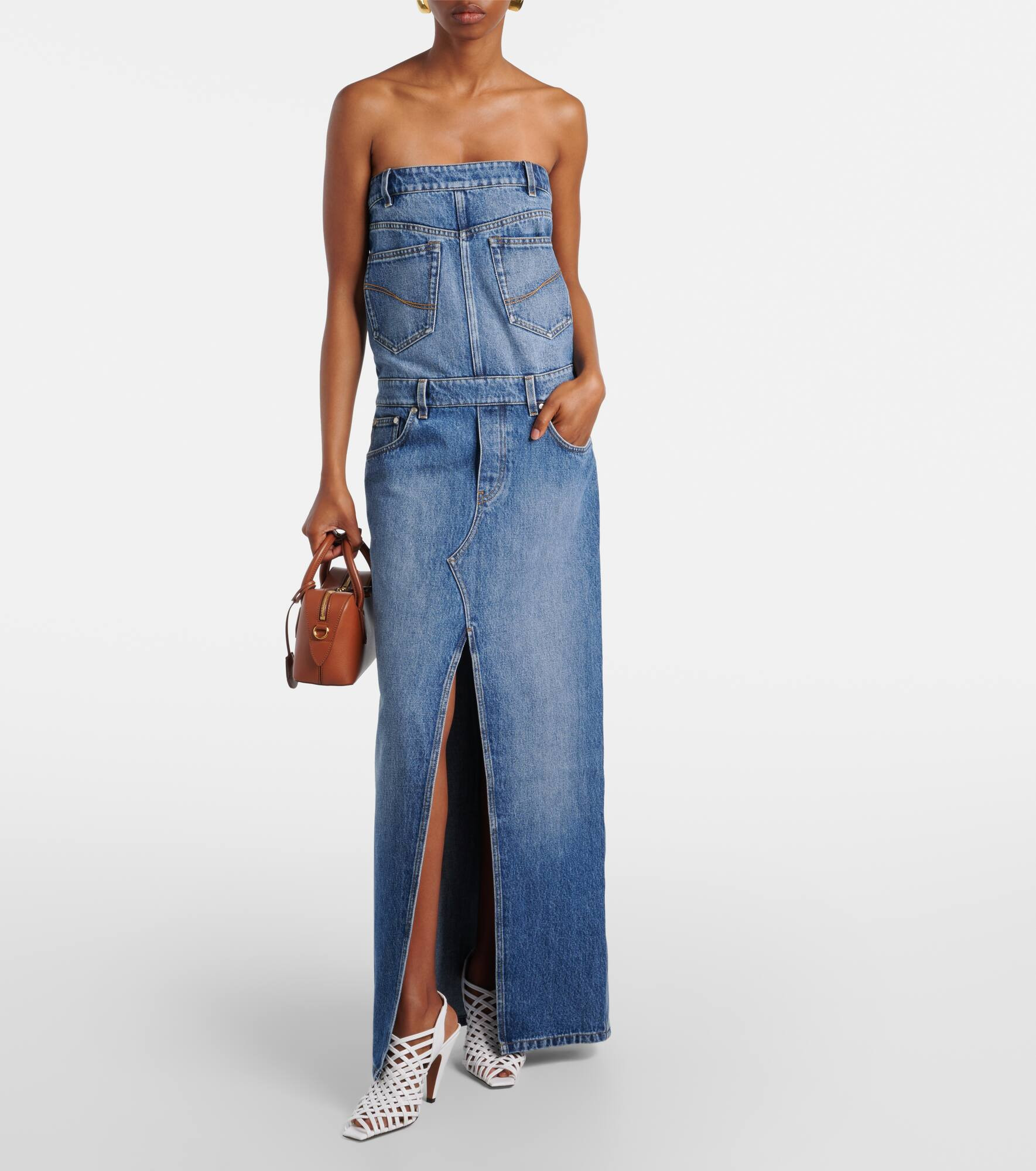 Denim maxi dress - 2