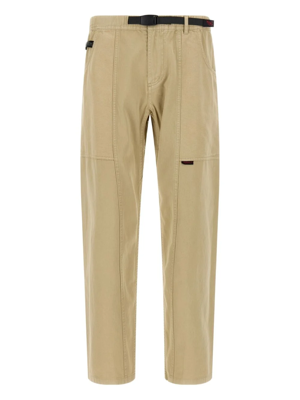 Gadget elastic-waistband twill trousers - 1