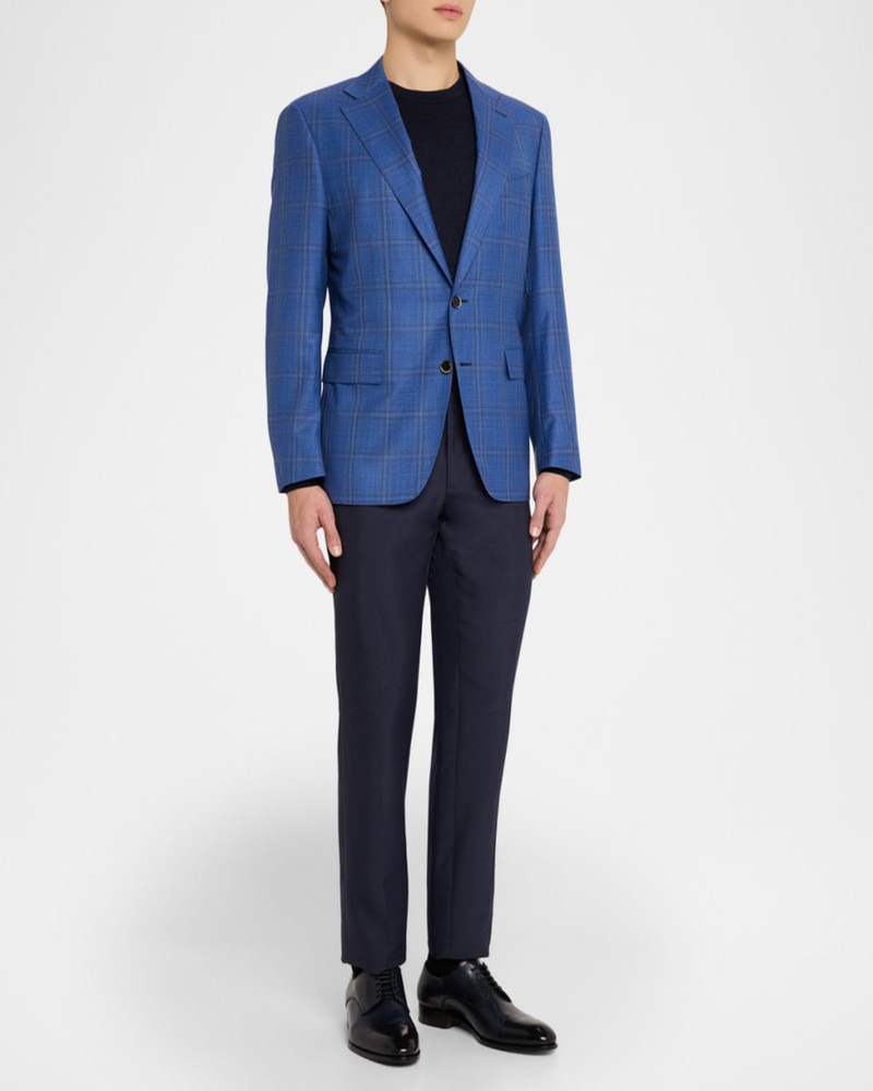 Canali Men's Plaid Wool Single-Breasted Sport Coat outlook