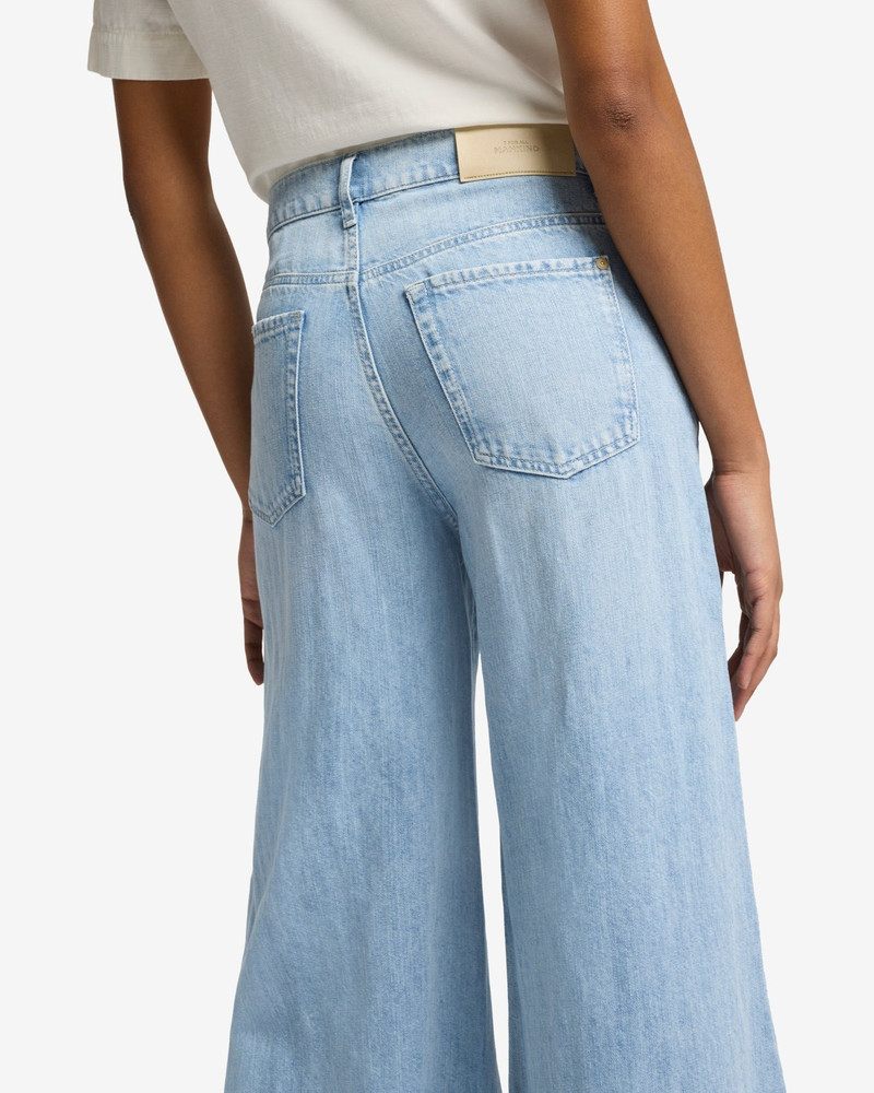 Indigo Linen Willow Palazzo Wide Leg in Kansas 4