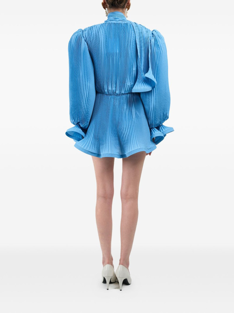 pleated puffy mini dress 5