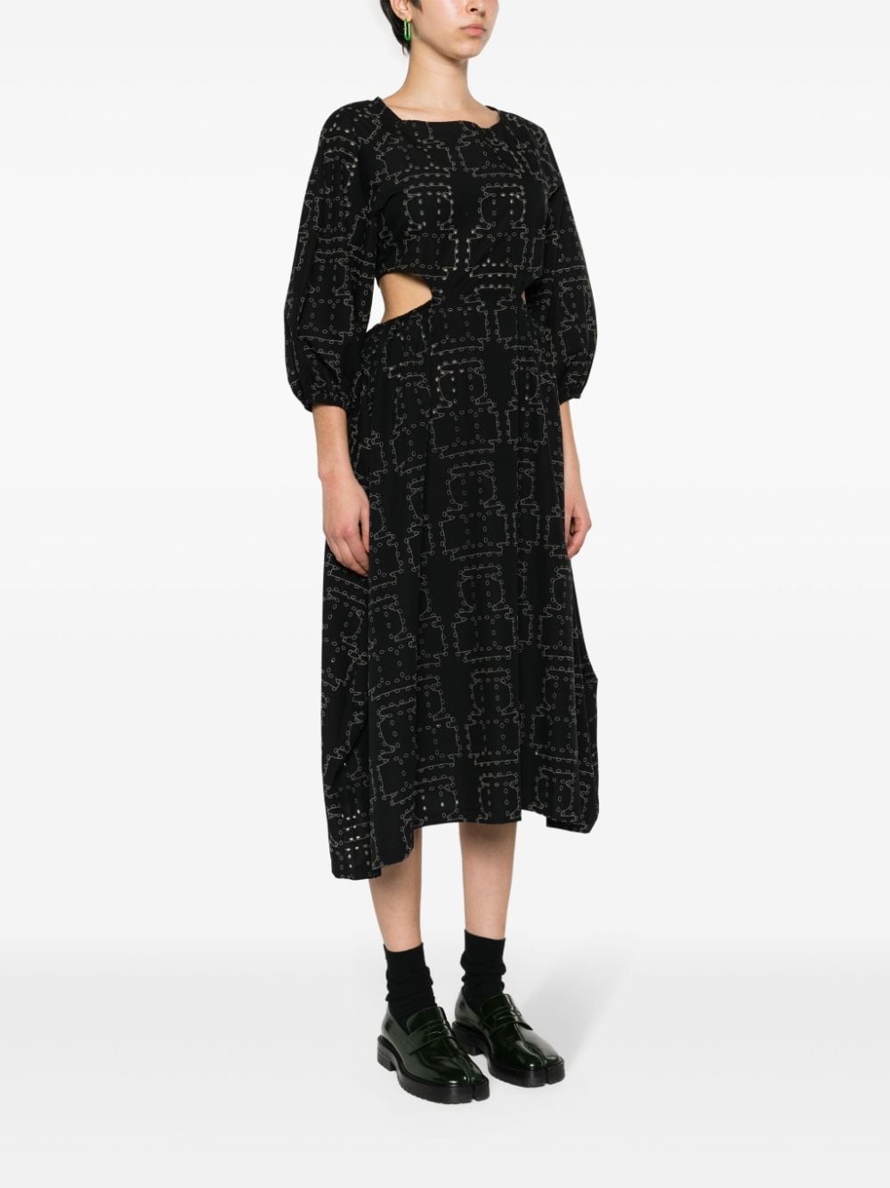 Delivery cut-out perforated dress - 3