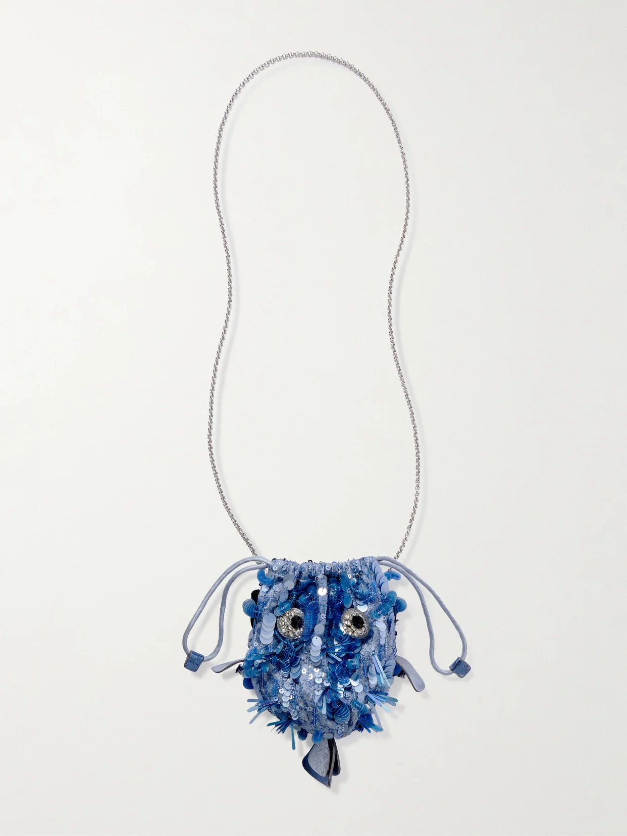 Blowfish Embellished Leather-trimmed Satin Shoulder Bag - 1