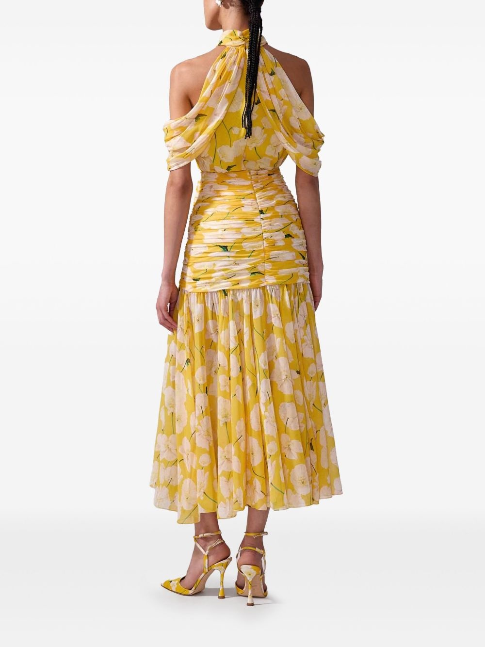 floral-print midi dress - 4