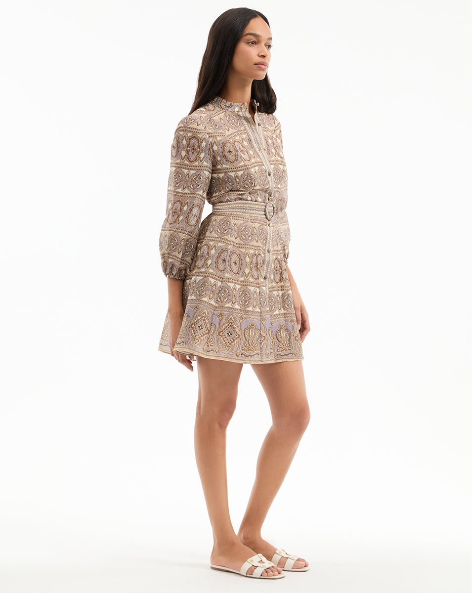 KUMAR SILK-LINEN MINIDRESS - 4