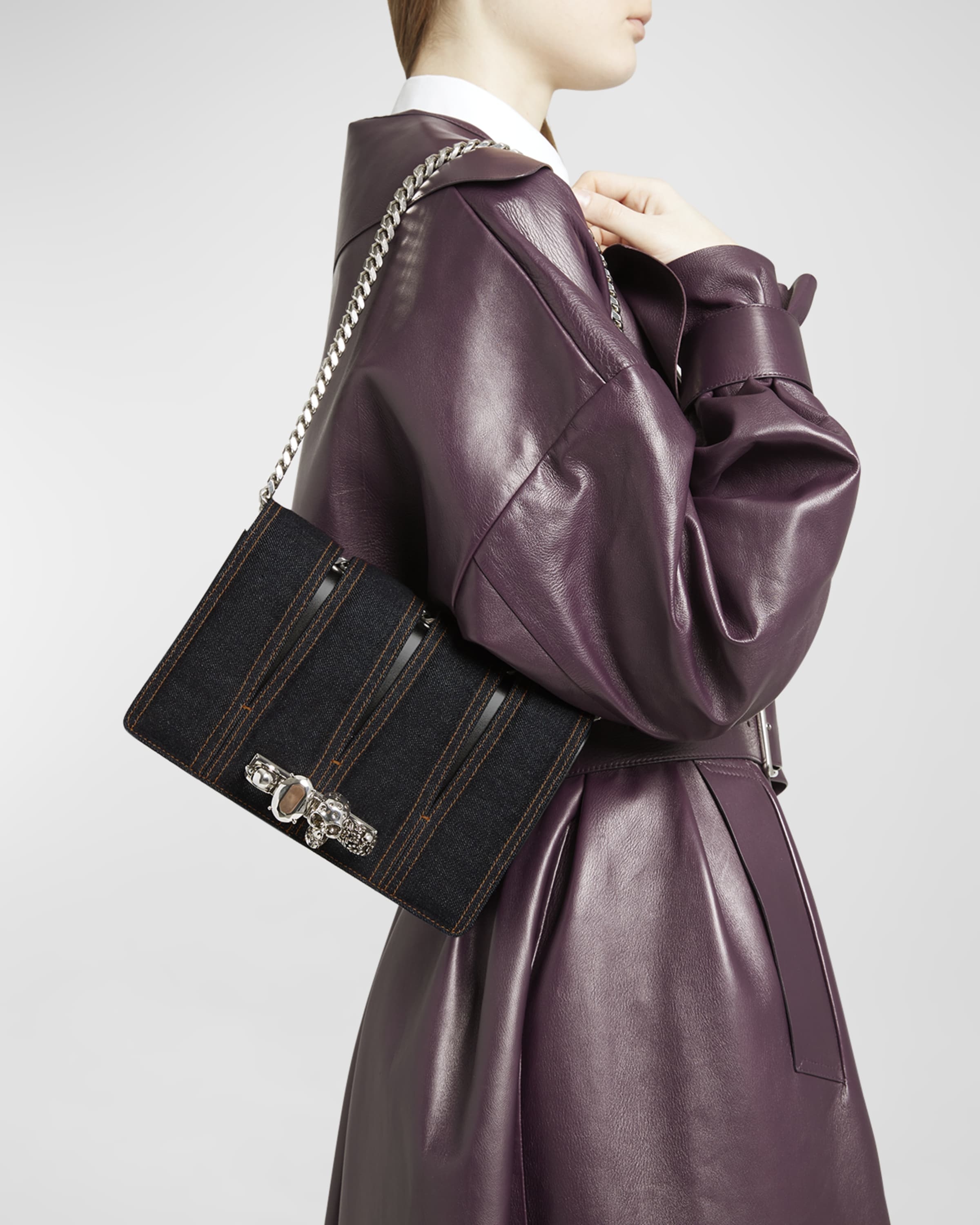 The Slash Denim Chain Shoulder Bag - 4