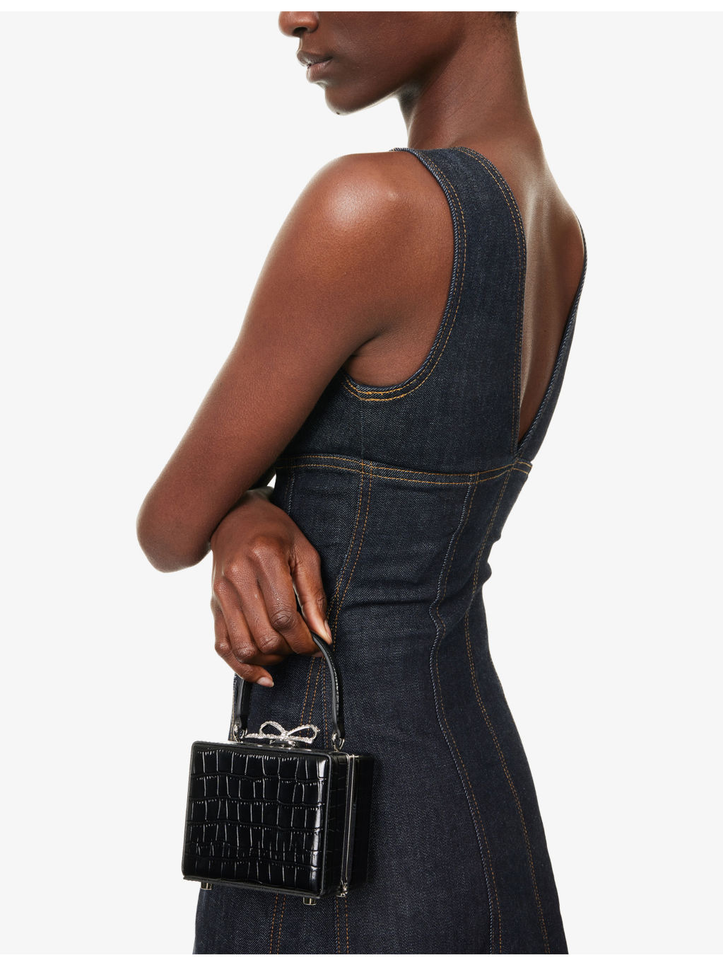 Faux-Croc Leather Micro Bag - 2
