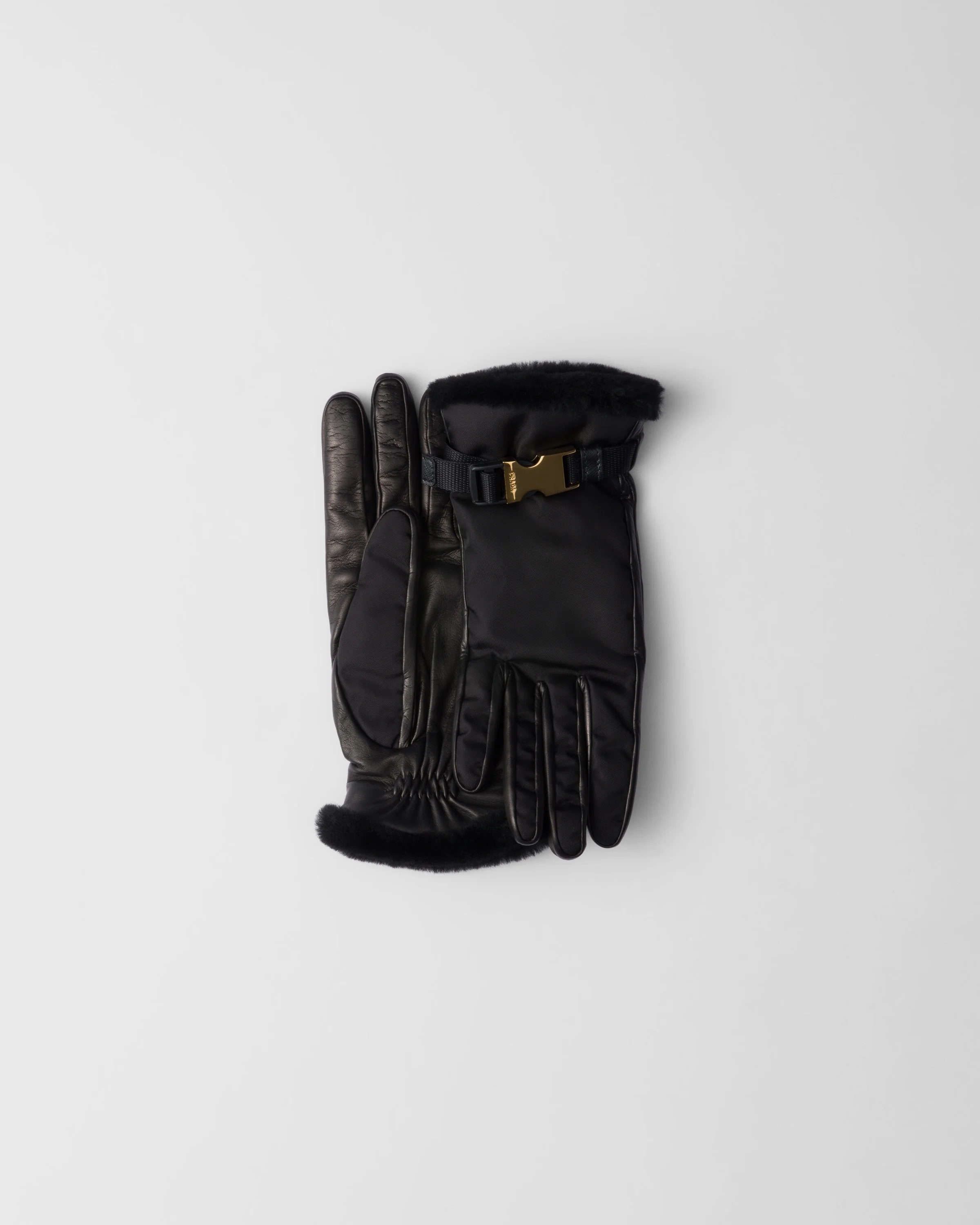 Re-Nylon and shearling gloves - 1