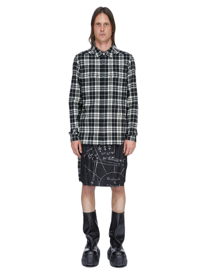 Rick Owens Outershirt Black Plaid outlook
