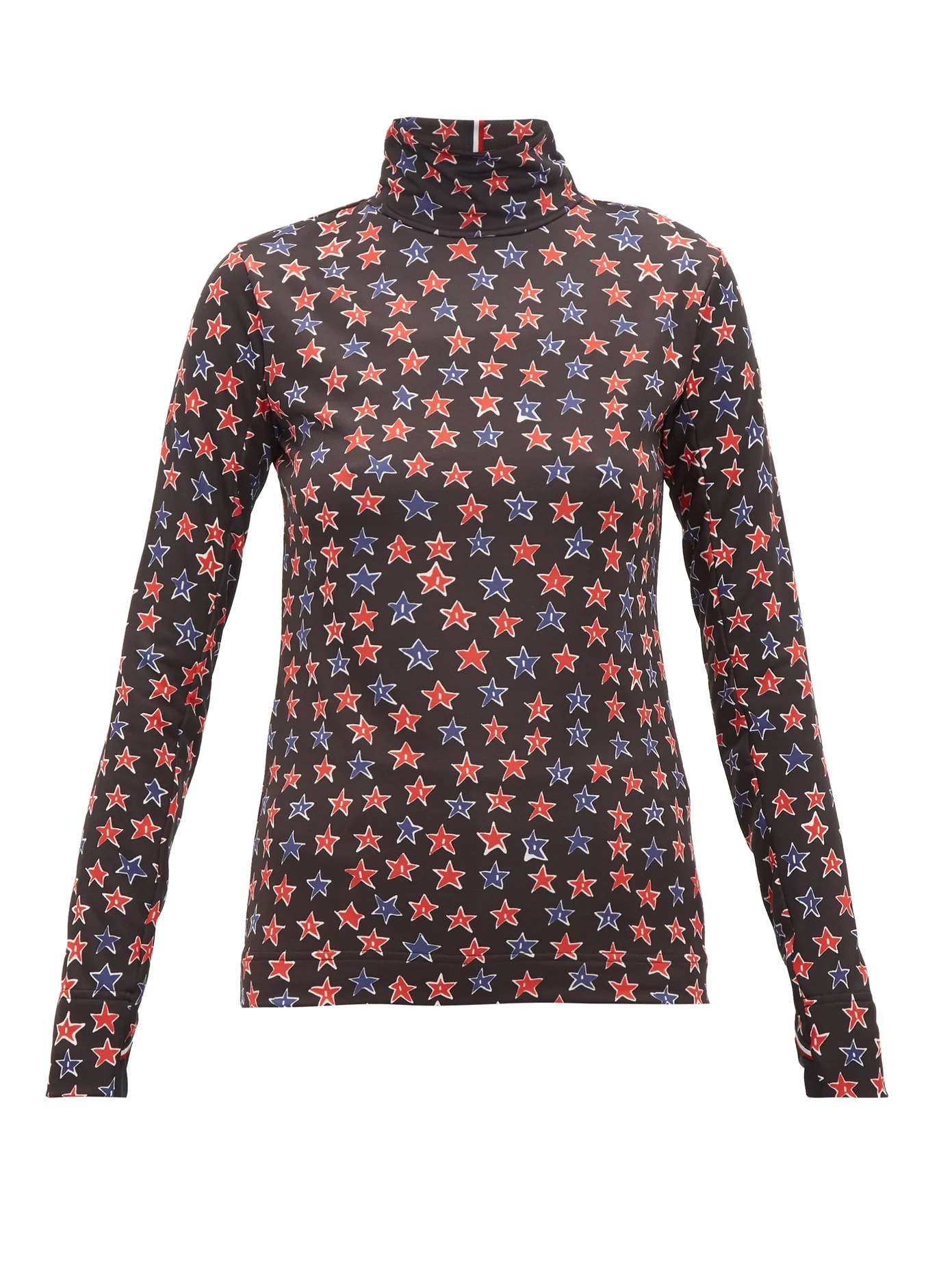 Star-print technical-jersey thermal top - 1