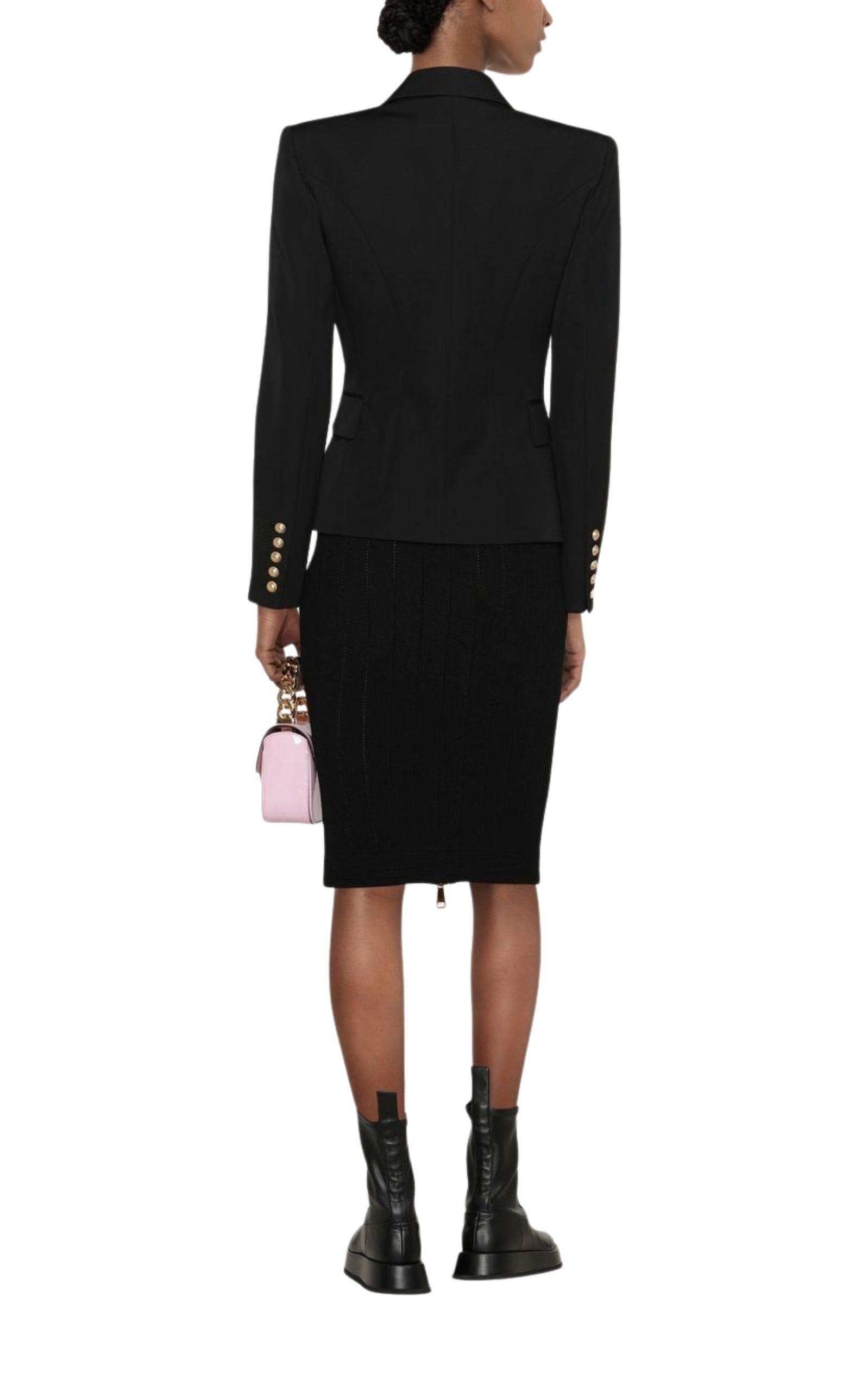 Double-breasted Wool Blazer - 4