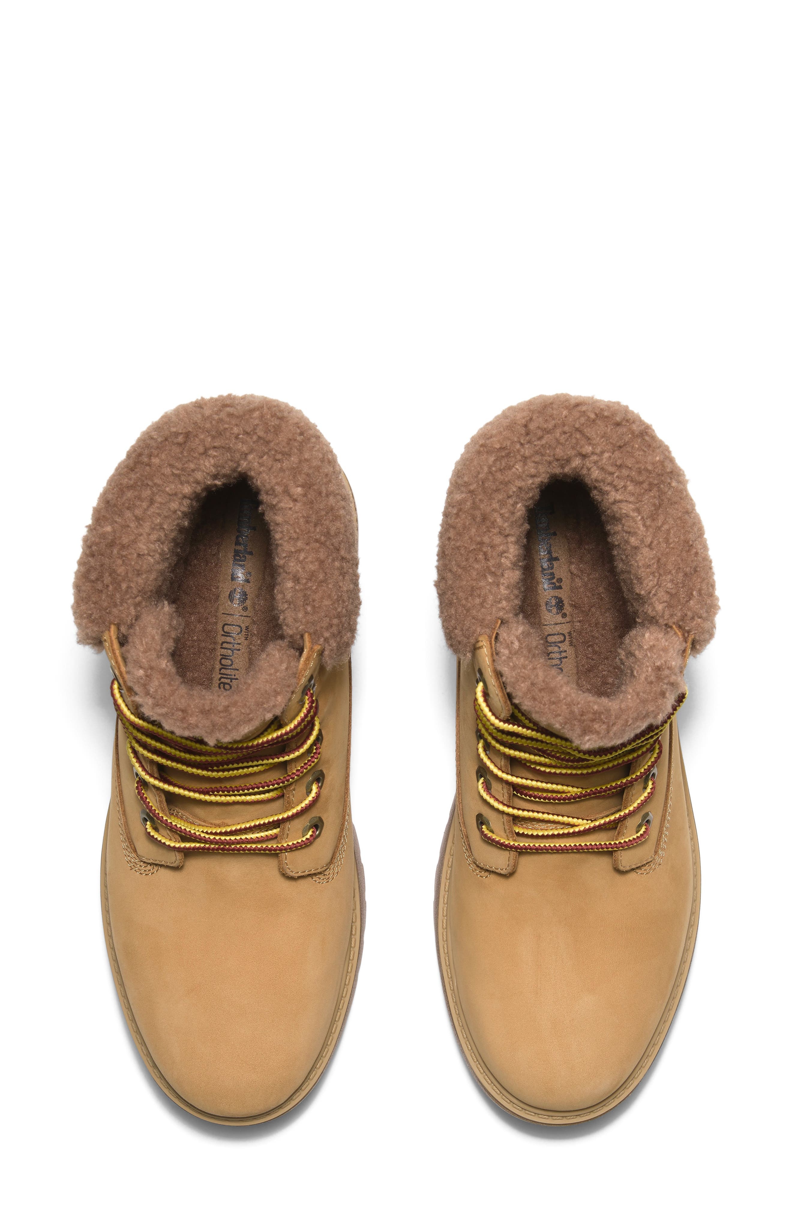 Timberland Stone Street Waterproof Faux Fur Lined Platform Boot in Wheat Nubuck at Nordstrom - 3