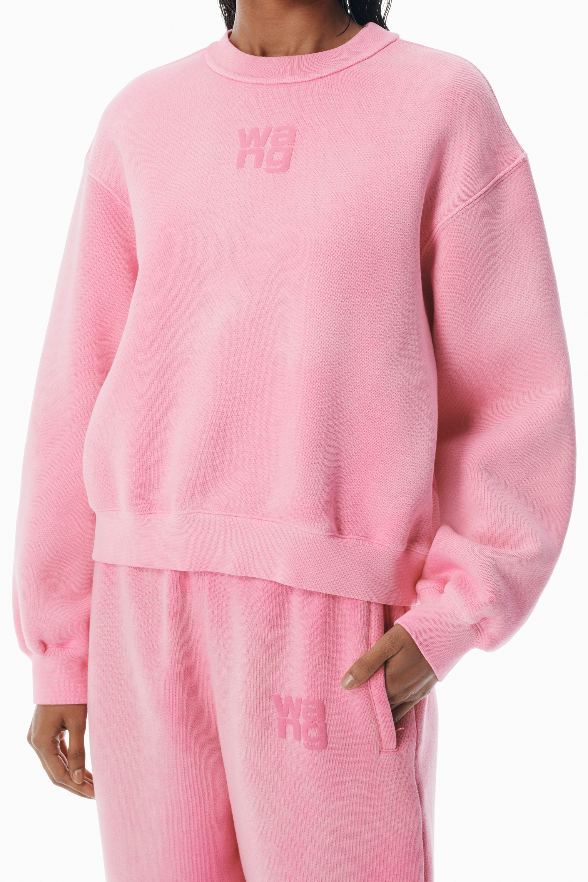 Pink Logo Puff Print Sweatshirt - 2