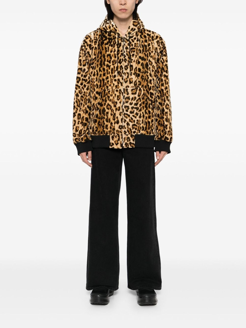 MASTERMIND WORLD leopard-print hooded jacket outlook