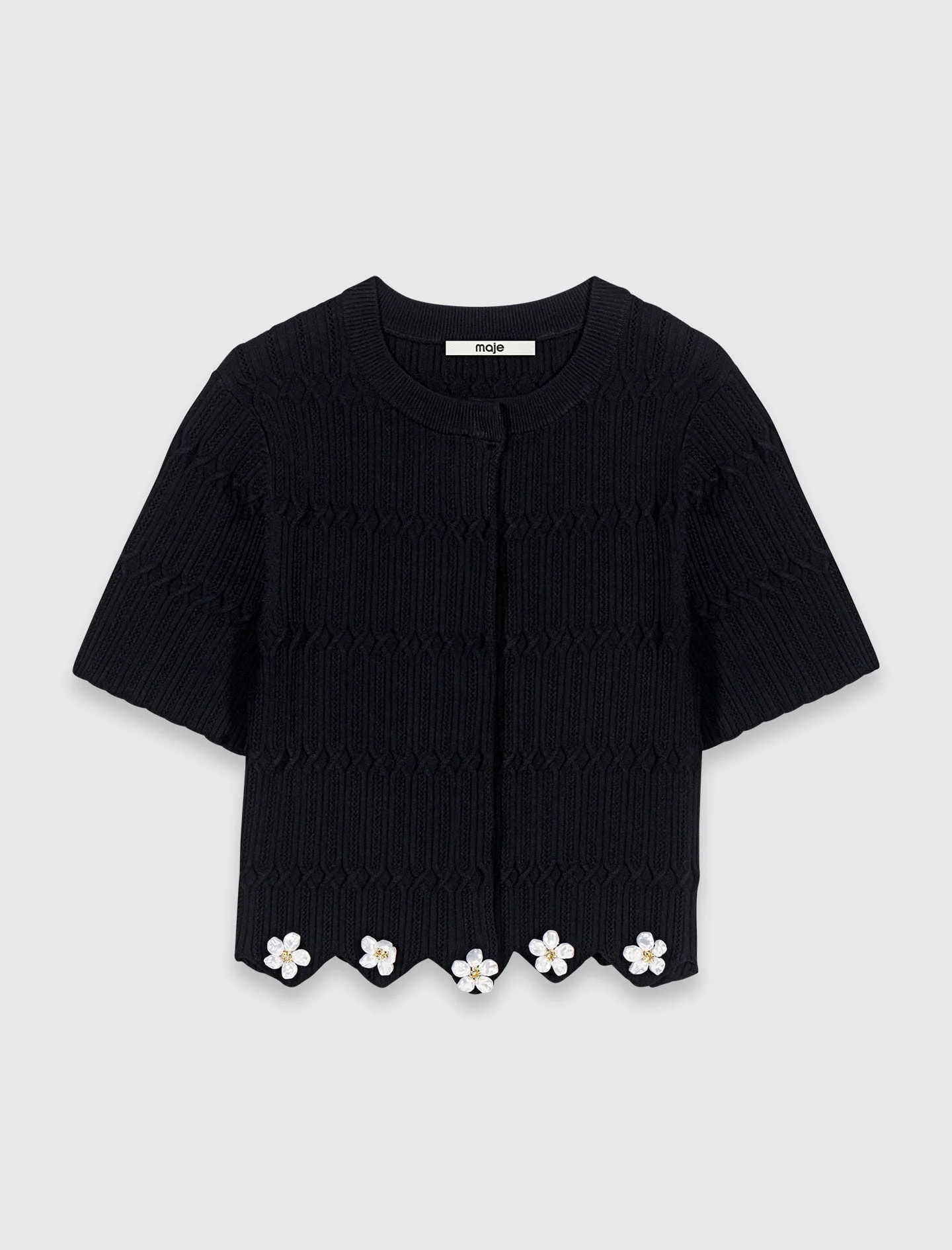 Cardigan with floral jewel details - 1