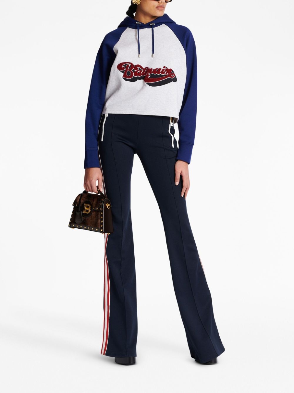 logo-print raglan-sleeve hoddie - 2