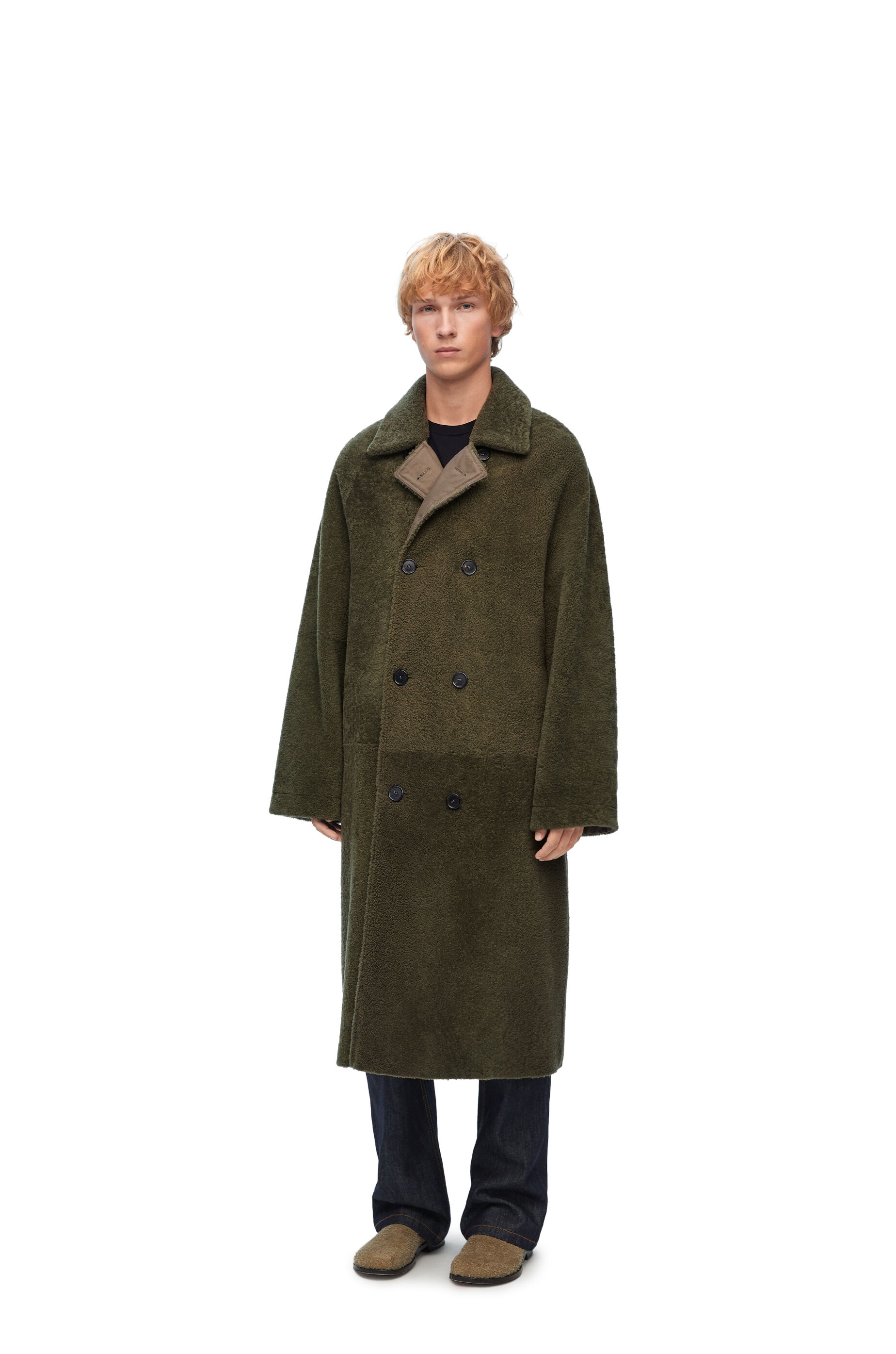 Coat in cotton and shearling - 3