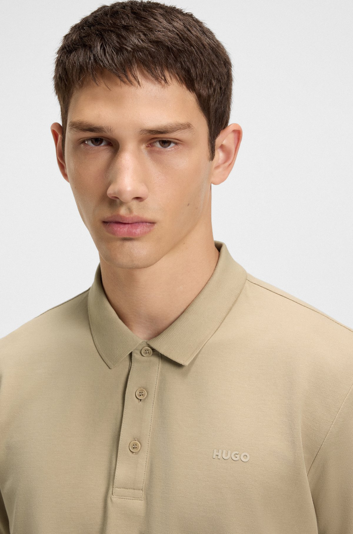 COTTON-PIQUÉ POLO SHIRT WITH LOGO PRINT - 3
